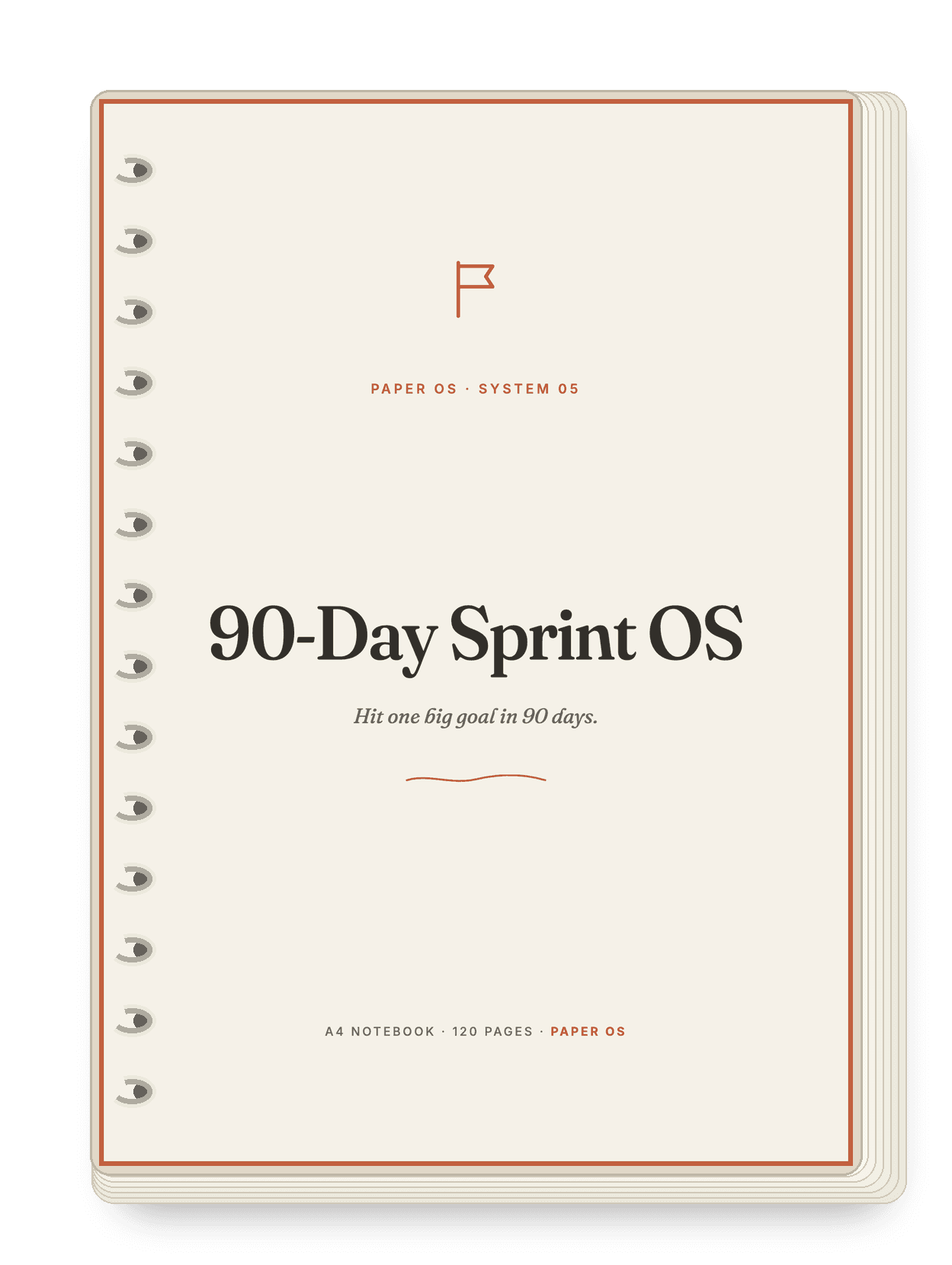 90-Day Sprint OS — A4 spiral notebook, 120 pages