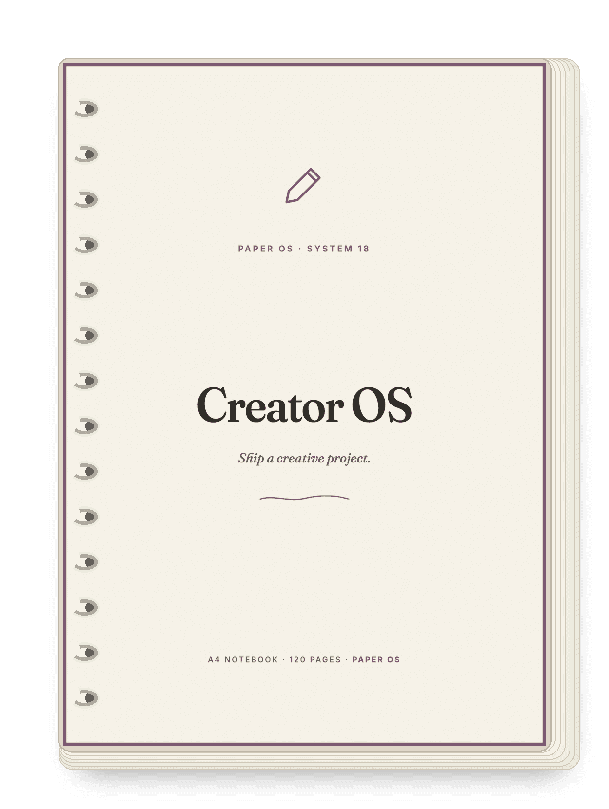Creator OS — A4 spiral notebook, 120 pages