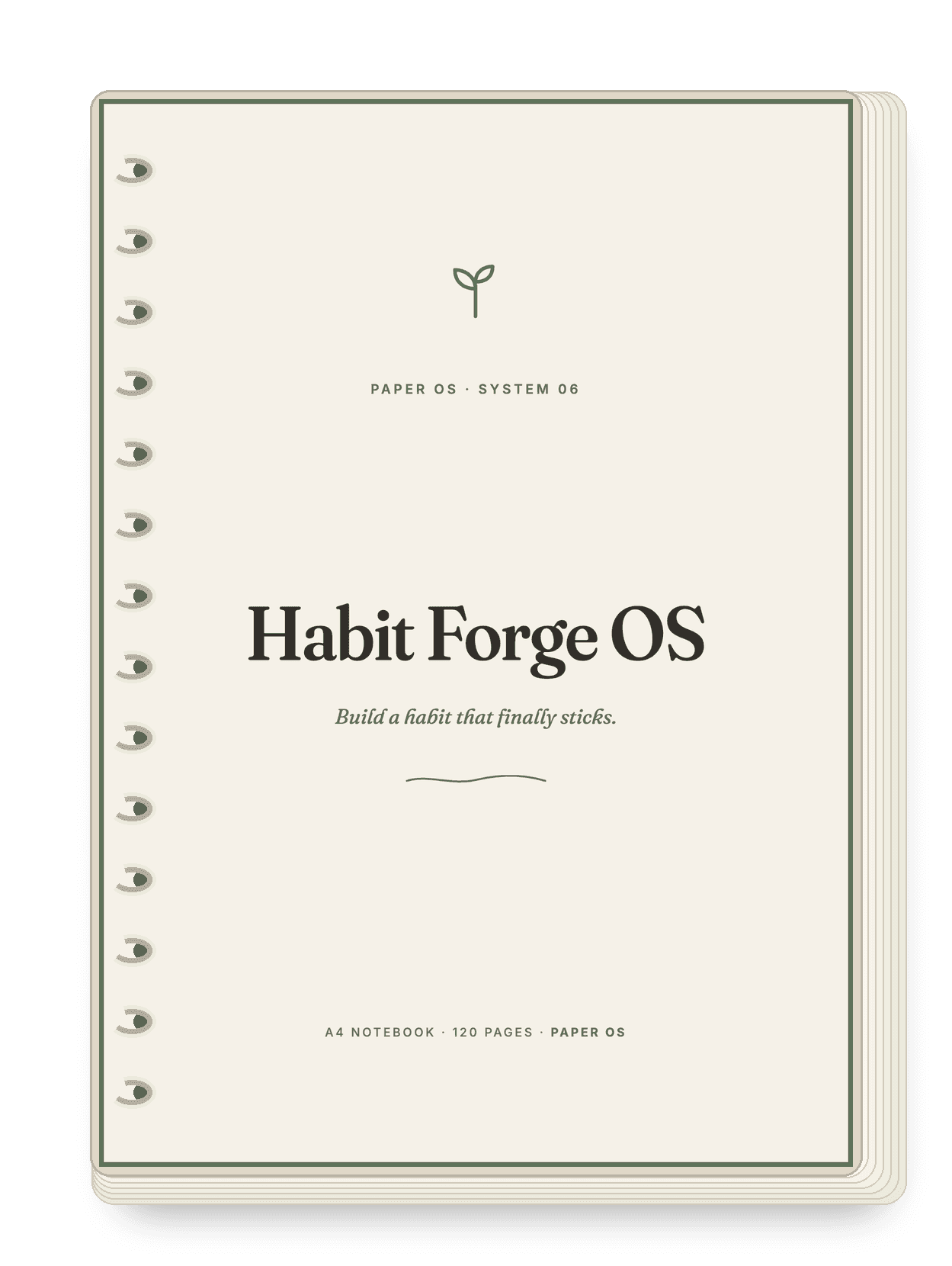 Habit Forge OS — A4 spiral notebook, 120 pages