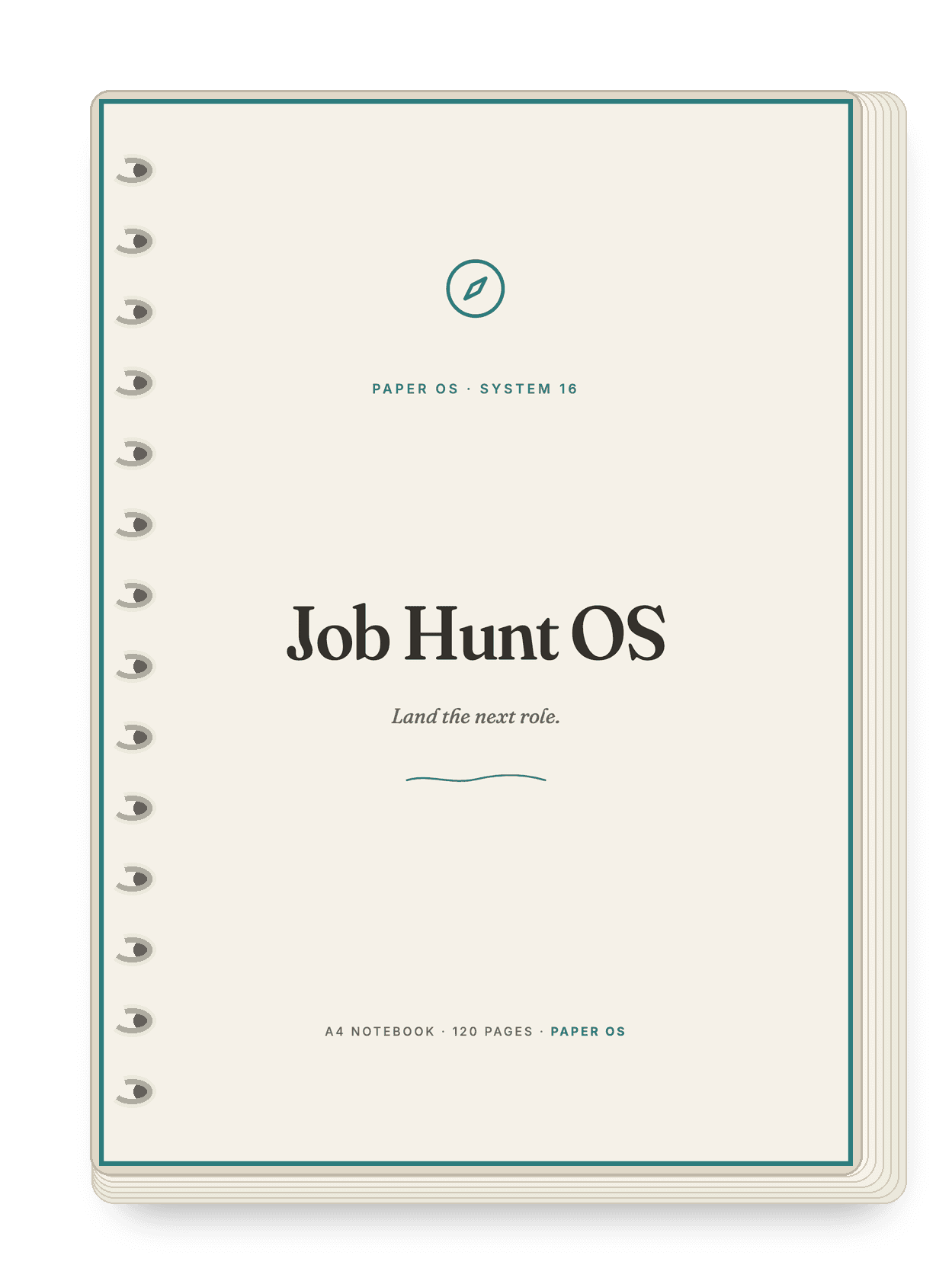 Job Hunt OS — A4 spiral notebook, 120 pages