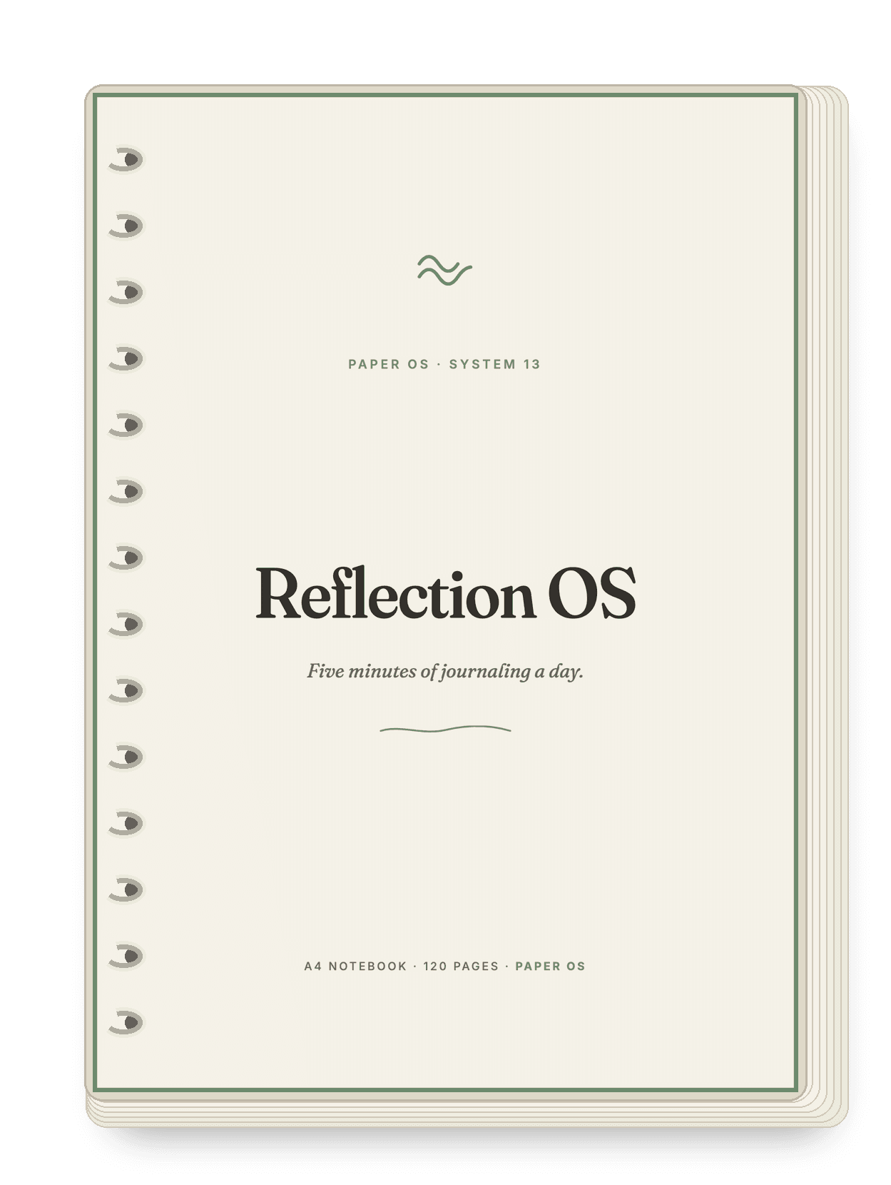 Reflection OS — A4 spiral notebook, 120 pages
