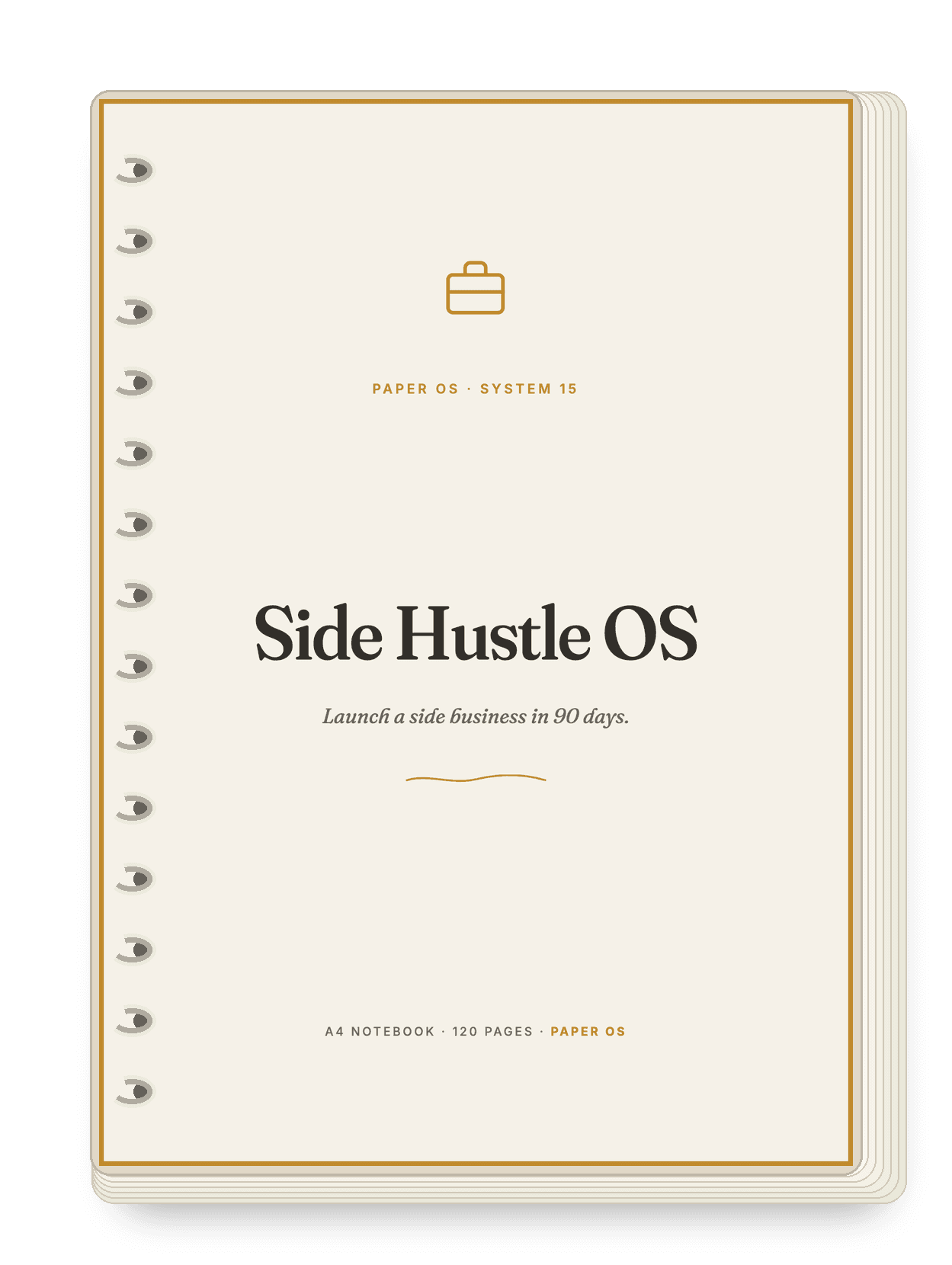 Side Hustle OS — A4 spiral notebook, 120 pages