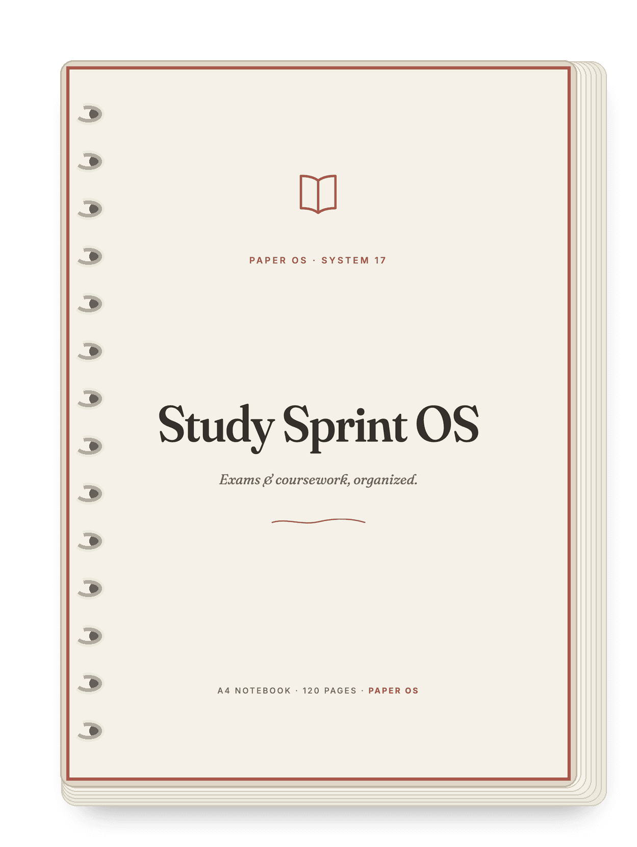 Study Sprint OS — A4 spiral notebook, 120 pages