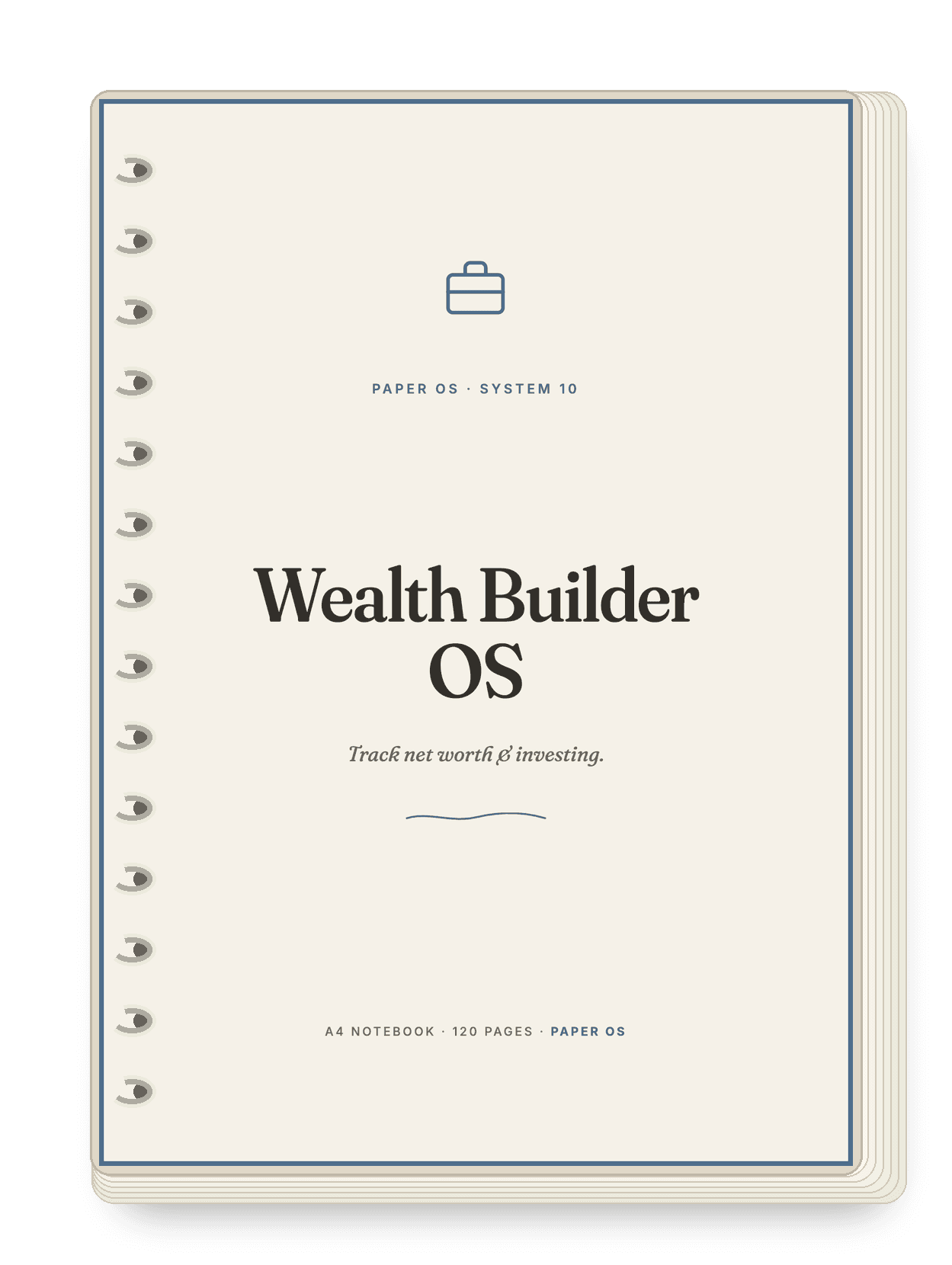 Wealth Builder OS — A4 spiral notebook, 120 pages